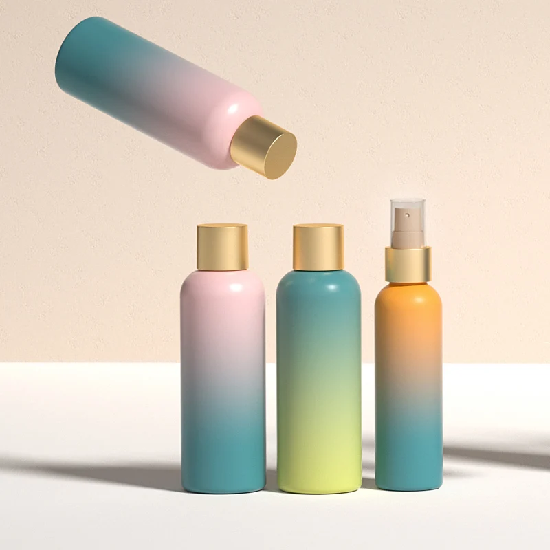 Luxury Empty Round Brown PET 250ml 300ml 600ml 12oz 16oz Body Lotion Bottle Lotion Liquid Soap Shampoo Plastic Pump Bottle