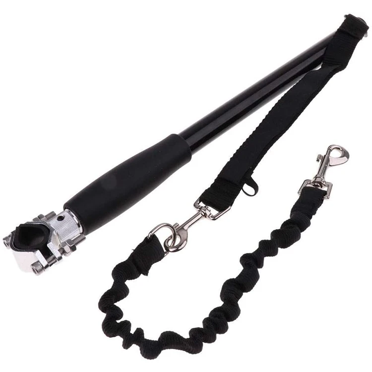 Stainless Steel Biking Dog Leash Hands Free Dog Training Bicycle Nylon Retractable Leashes with Leads
