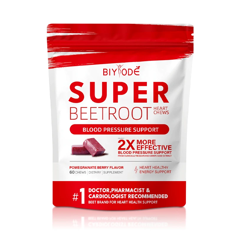 hot sale fast shipping wholesale  heart blood health products beet root chew gummies