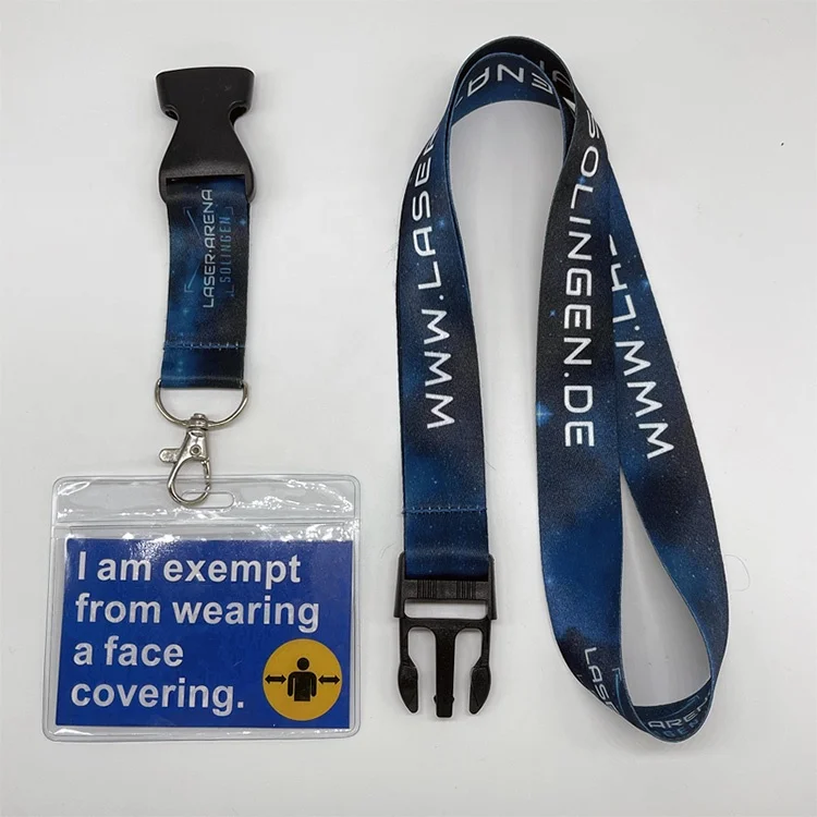 Low MOQ 100 pcs Sublimation Printed Lanyards with Logo Custom Machine Heat Transfer Printed Anime Neck Strap China Manufacturer
