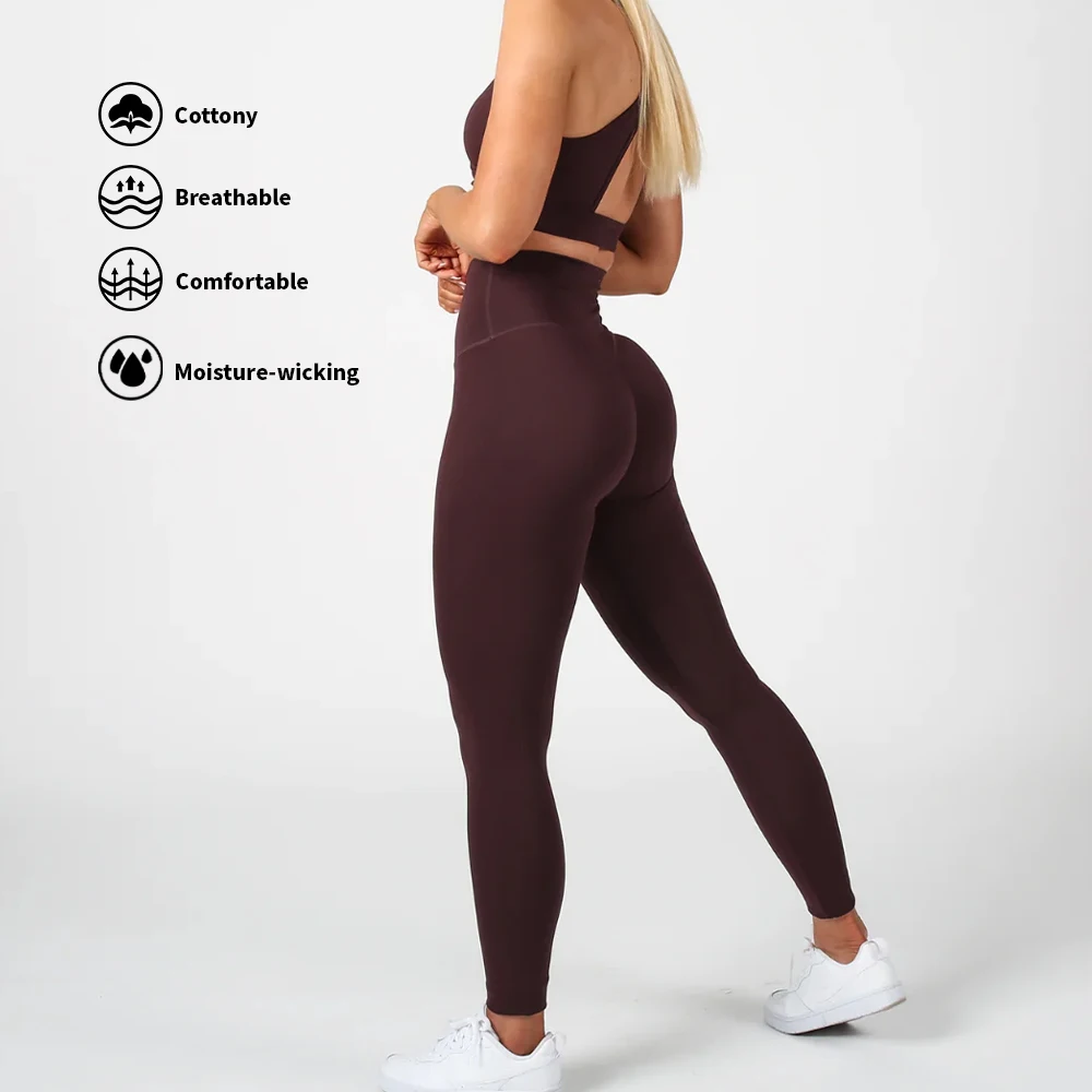MIQI Custom Soft High Waisted Tight Yoga Leggings Workout Clothings Gym Fitness Leggings Womens Scrunch Butt Lift Yoga Pants