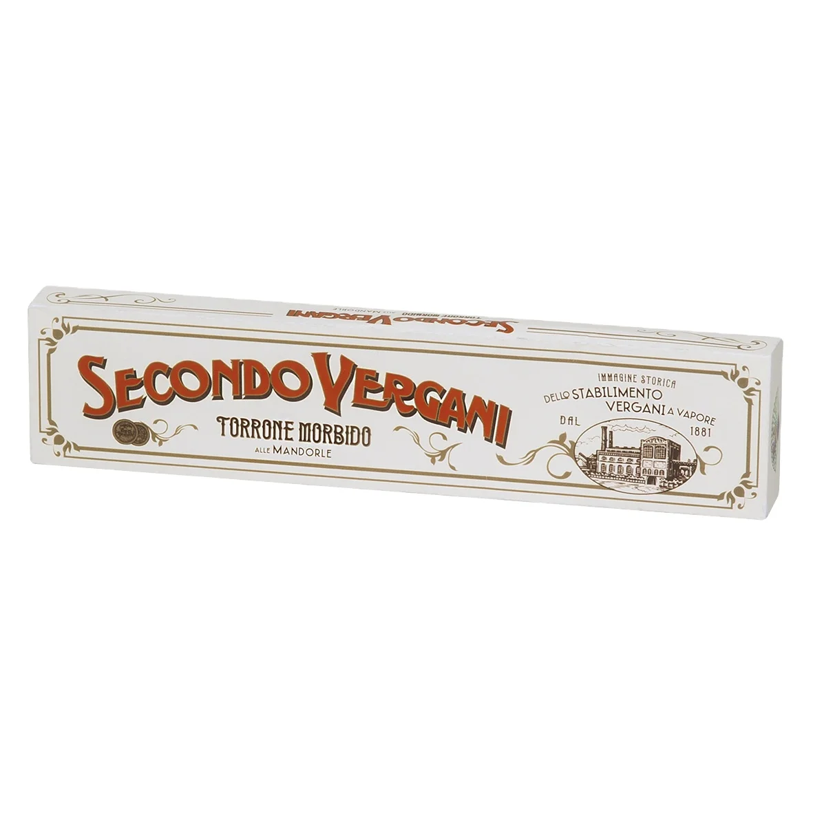 Almond Nougat From Italy Torrone di Cremona Morbido Vergani Italian Traditional Food Soft Nougat Top Quality 75 gr