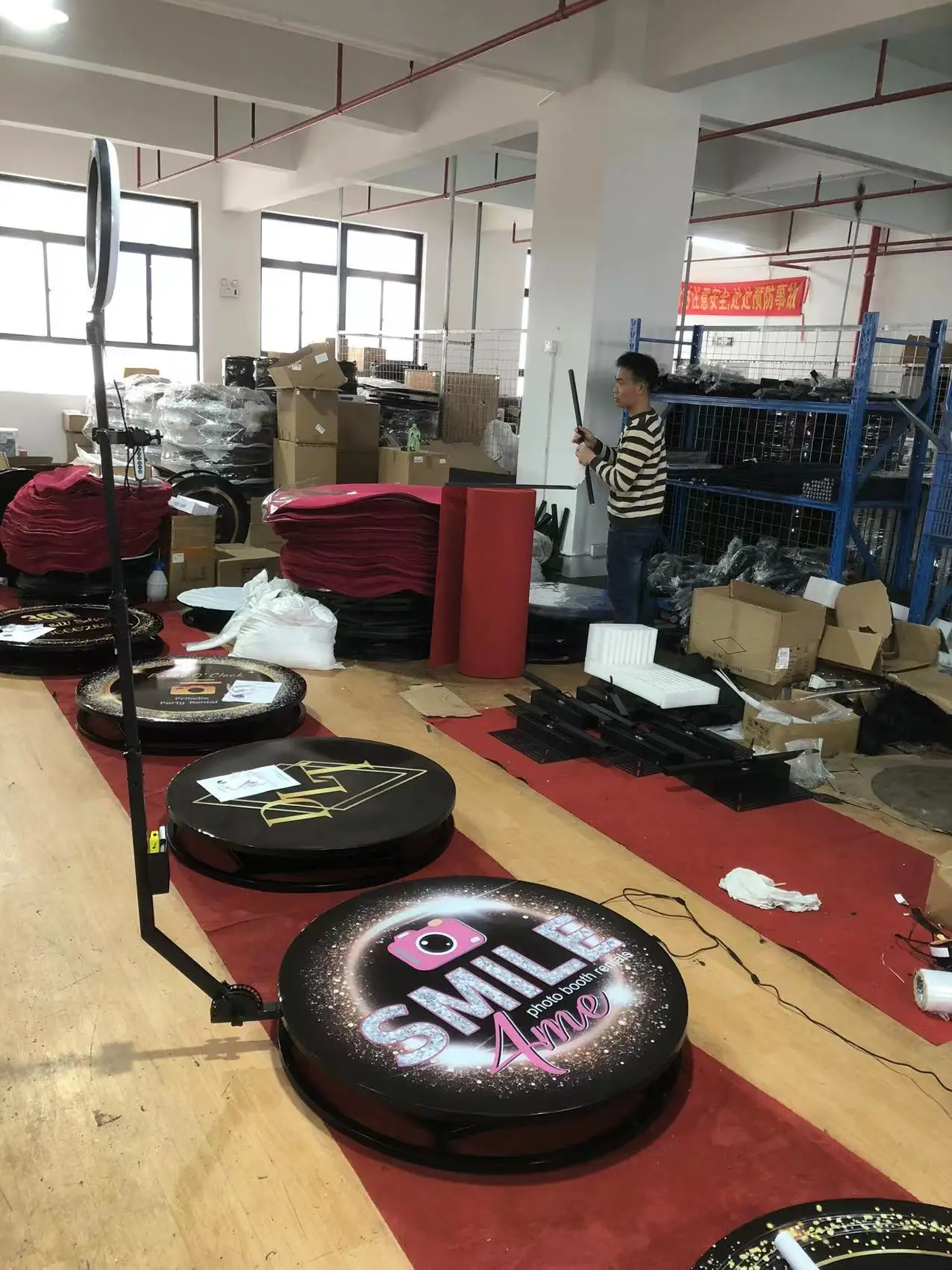 2022 New Remote Control Bottom LED Lights Fill Light High Quality Factory Price Fast Shipping Remote Control 360Photo Booth