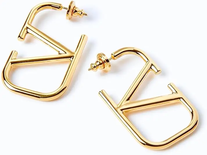 18K Gold V-shaped Geometric Earrings - Soft and Skincare Jewelry for Women and Young Girls | High end Gift for Fashion Experts