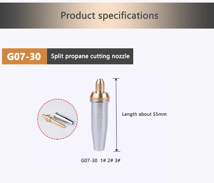 Cheap G07-100 cutting torch split propane precision cutting nozzle stainless steel gasliquefied gas cutting torch cutting nozzle