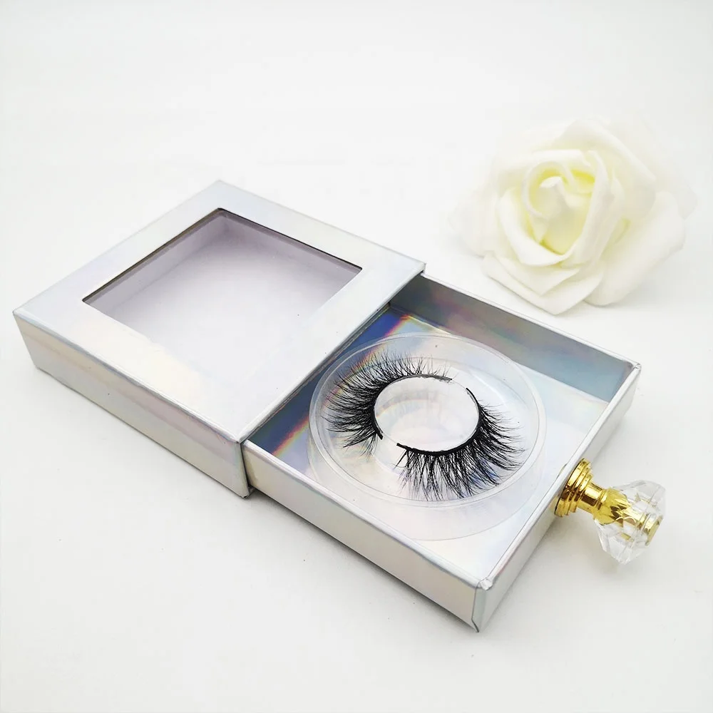 Meecil Hot Sale Mink Eyelashes False 100% Real Mink Fur False Eyelashes Handicraft Full Strip Lashes eyelash packaging box