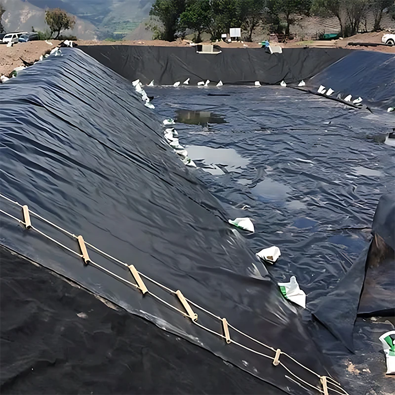 HDPE противопросачивающаяся мембрана используется для покрытия свалки гидроизоляция фундамента геомембранная 1 мм