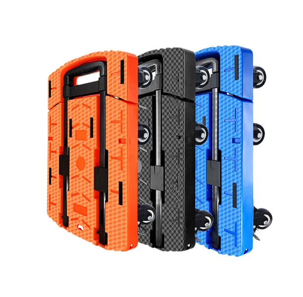 OEM ODM 7 wheels foldable trolley  with brake supermarket cart trolley