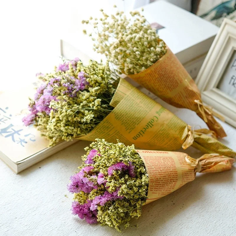 
45sheets/Bag 50*70cm Wholesale Nice English Newspapers Design Printed Flower Wrapping Kraft Paper 
