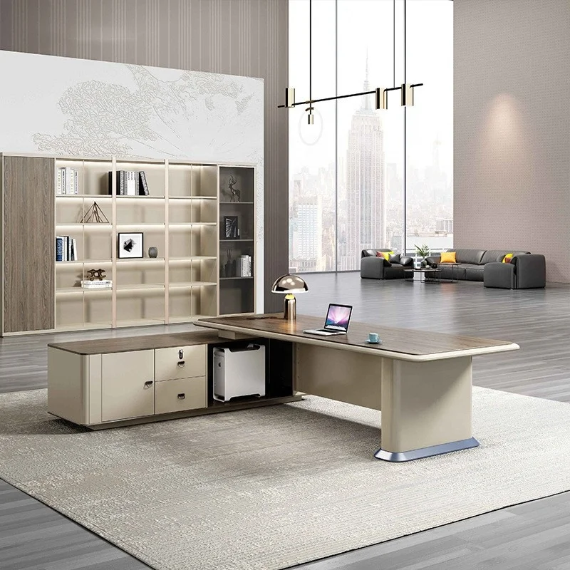 Hot Sale Office L Shaped Boss Desk Executive Office Furniture Durable High-end Modern Desk