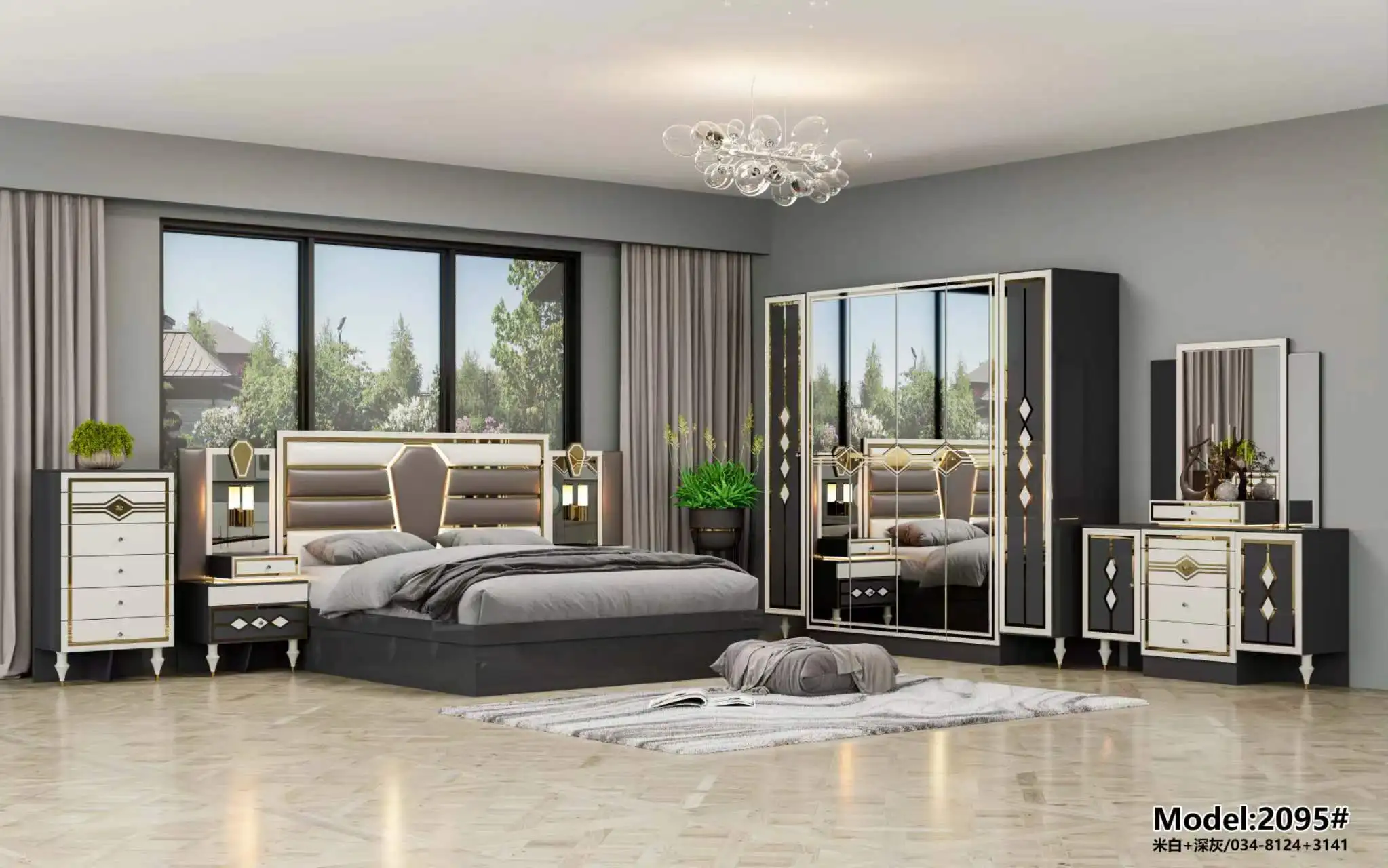 Bedroom set Leading New Modern Design Furniture Set 5PCS Furniture Bedroom set For bedroom