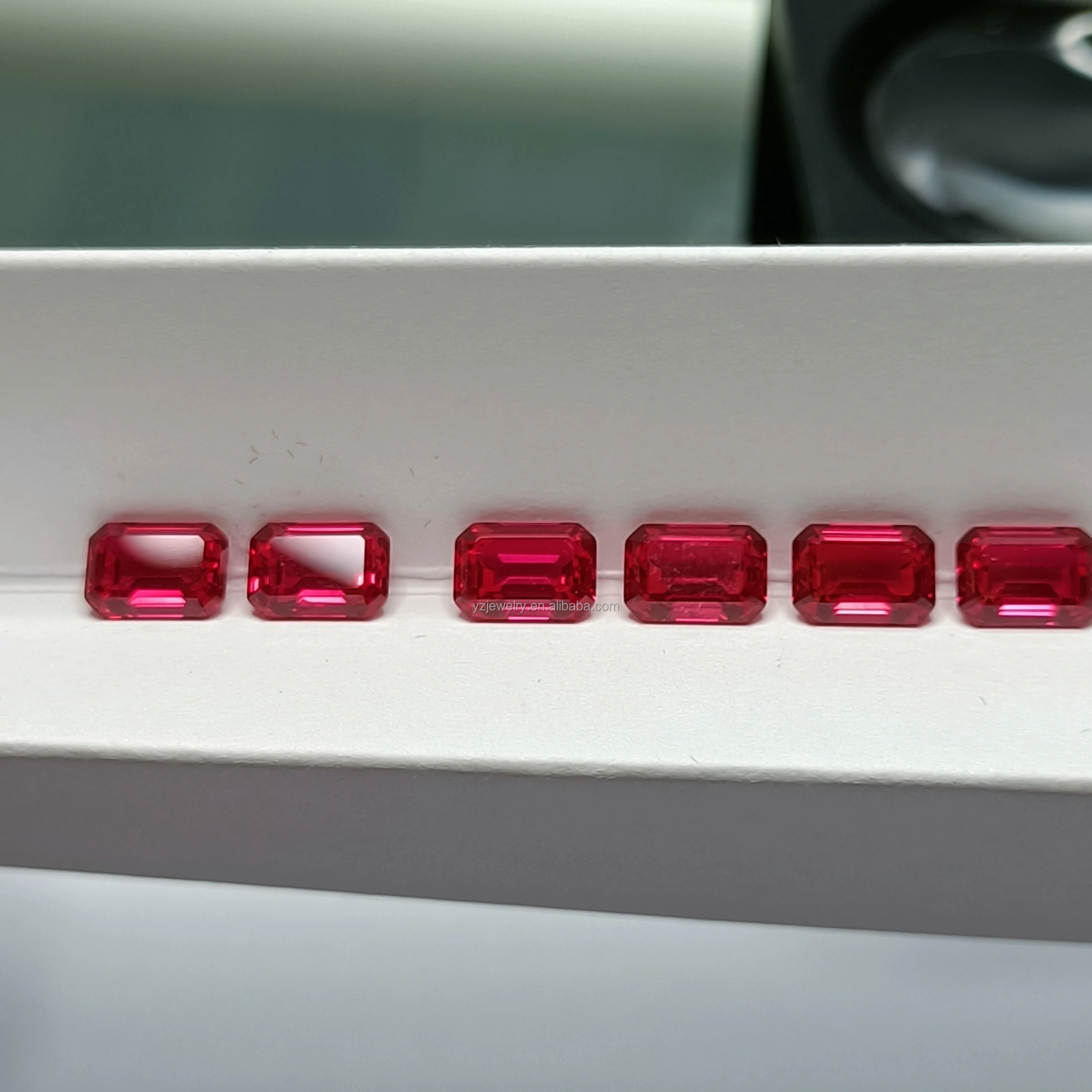 YZ September Lucky Sapphire Stone Lab Grown Oval Heart cornflower blue Emerald Pigeon Blood Red Lab Created Ruby Stone Sapphire