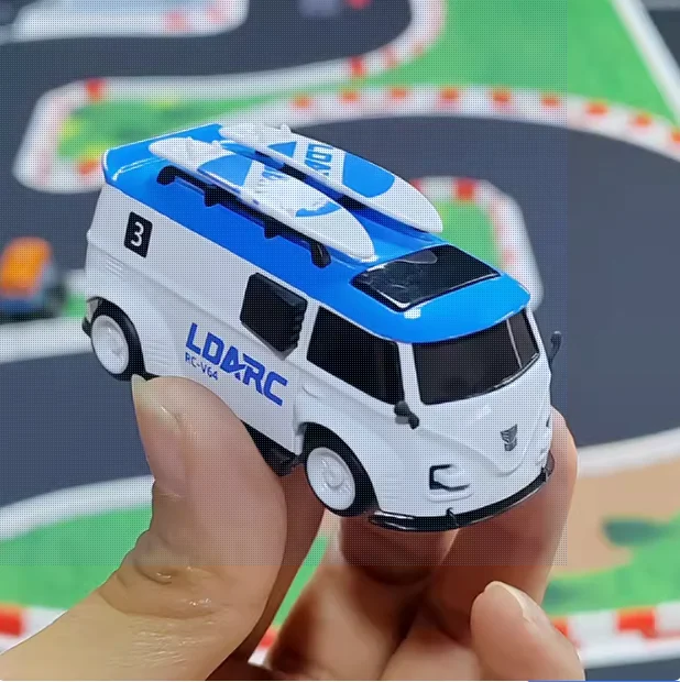 V64 1:64 Масштаб Мини RC RTR хобби пульт дистанционного управления модель автомобиля RGB Освещение с DIY сменный корпус (Grey)