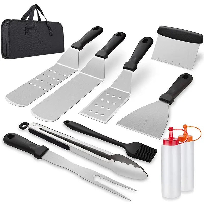 Outdoor Camping Equipment Stainless Steel Barbecue Tools Set Western Food Tools