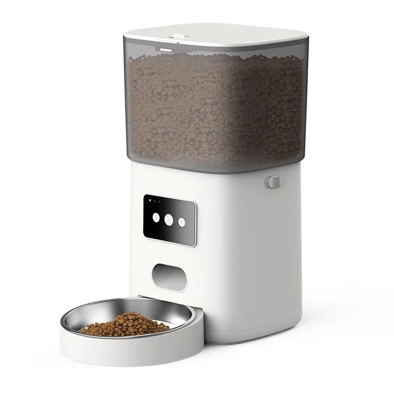 Echo-friendly Smart Pet Food Automatic Feeder Electronic Voice Recording Wifi Auto Connected Smart Cat Dog Pet Feeder