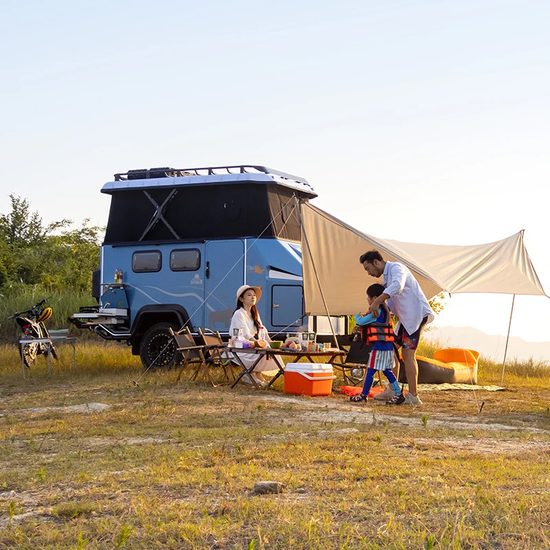 New Model Chinese Style Light-Weight Camper van Off-Road Small Trailers All Road Small Trailer with Fridge