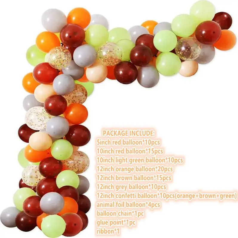 Jungle Theme Animal Balloons For Birthday Party Foil 3D Squirrel Fox Hedgehog balloons