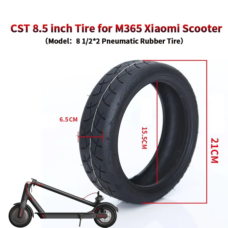 CST 8 1/2*2 Tires for 8.5 inch Xiaomi M365 Pro Scooter with 9*2 Inner Tube/Pneumatic Rubber Replacement Tyre Spare 8.5 inch Tyre