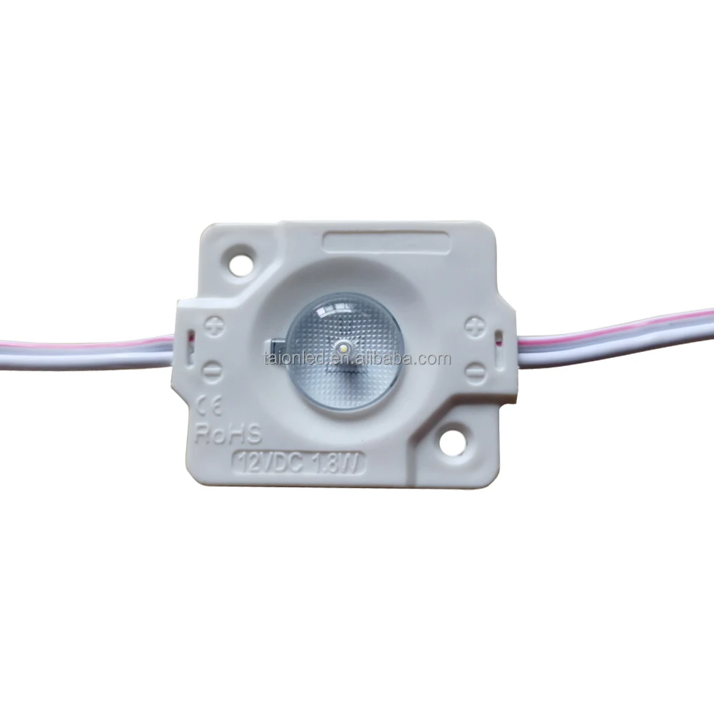 1.8W LEDELs 3030 led module injection for backlighting single boxes signage 180~200LM CE ROHS 12V 175degree lens module string
