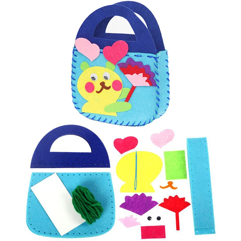 2025 DIY Non-Woven Fabric Creative Animal Craft DIY Bags Felt Handmade Sewing Toys for Kids