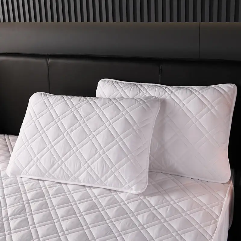 Anti-Pull Folding Mat Skin-care All-Season 100% Polyester Knitted Plain Dyed Quilted Waterproof Mattress Cover