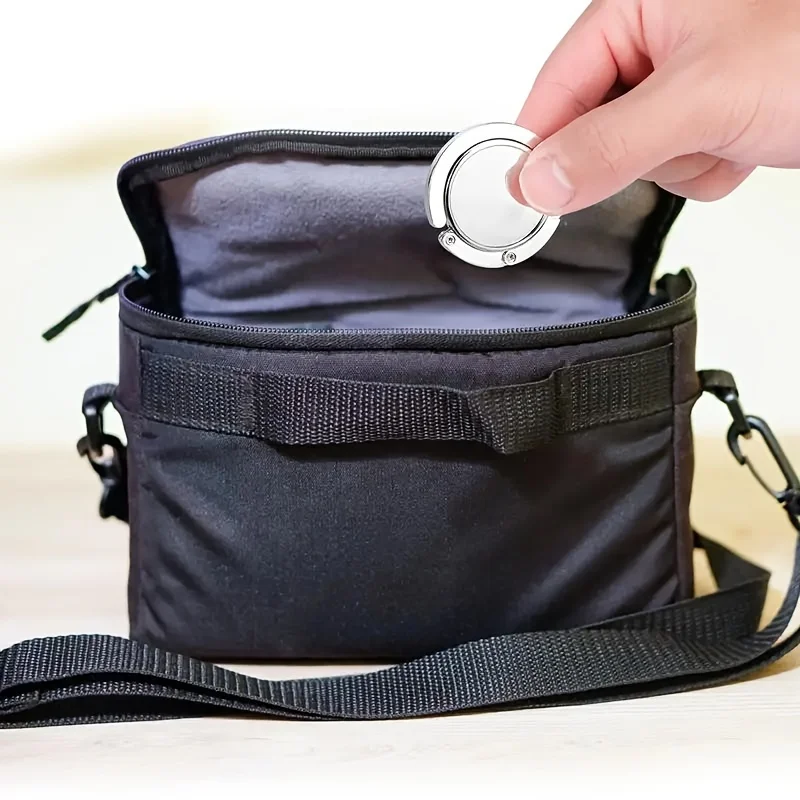 Folding Purse Holder Portable Table Bag Holders Less Than 3.8cm/1.50 Inch In Thickness Metal Handbag Hooks For Tables