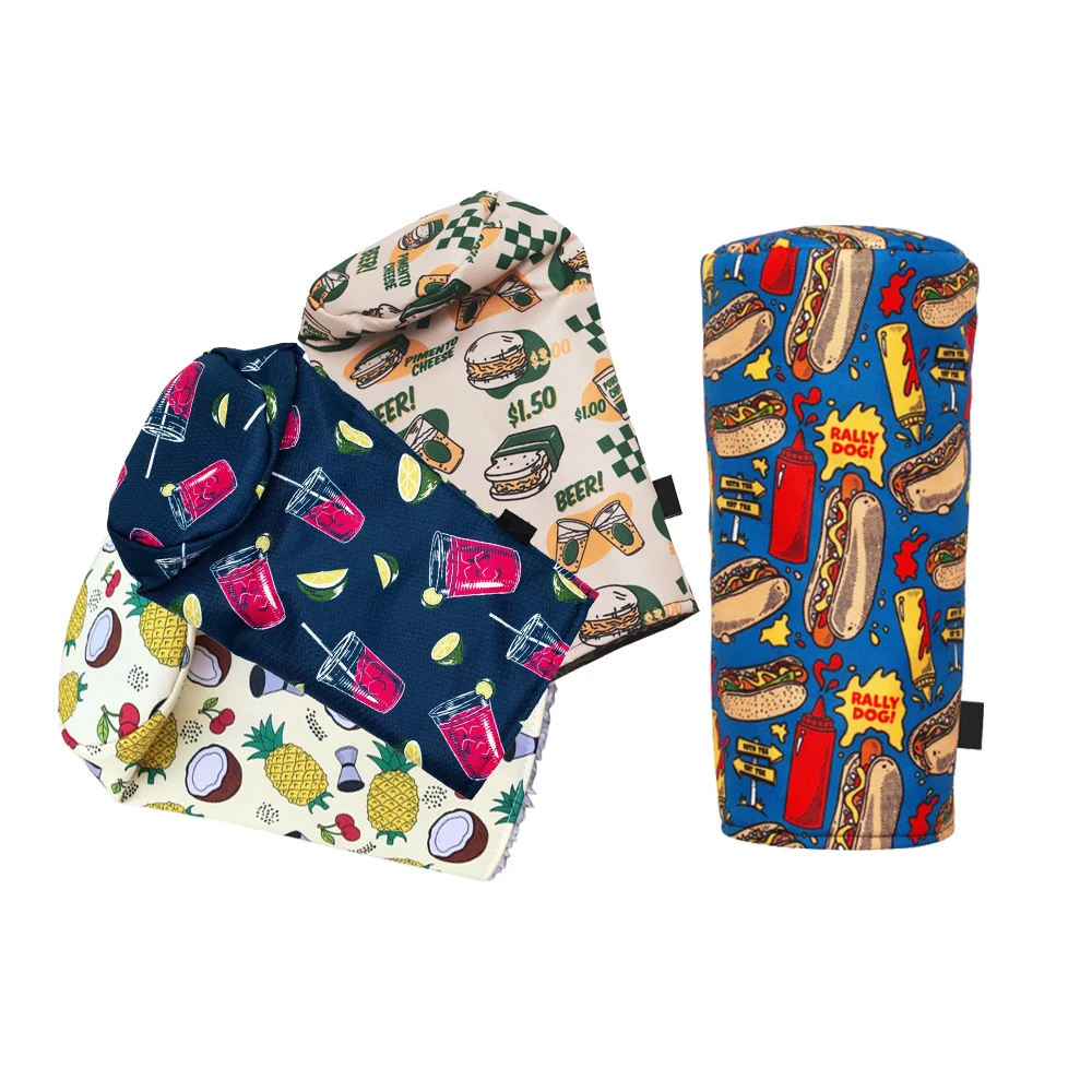 Manufacture China Golf Driver Club Cover Printed Waterproof Barrel Customized Golf Driver Head Cover