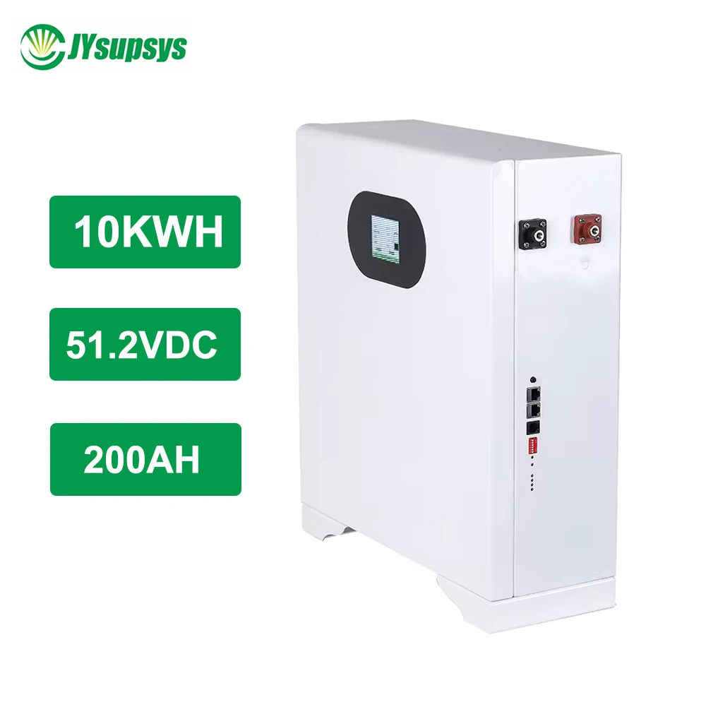 Deep Cycle 10KWH 200Ah 51.2V Lifepo4 Battery Floor Mount Standing  With BMS RS485 RS232 for Home Storage Battery