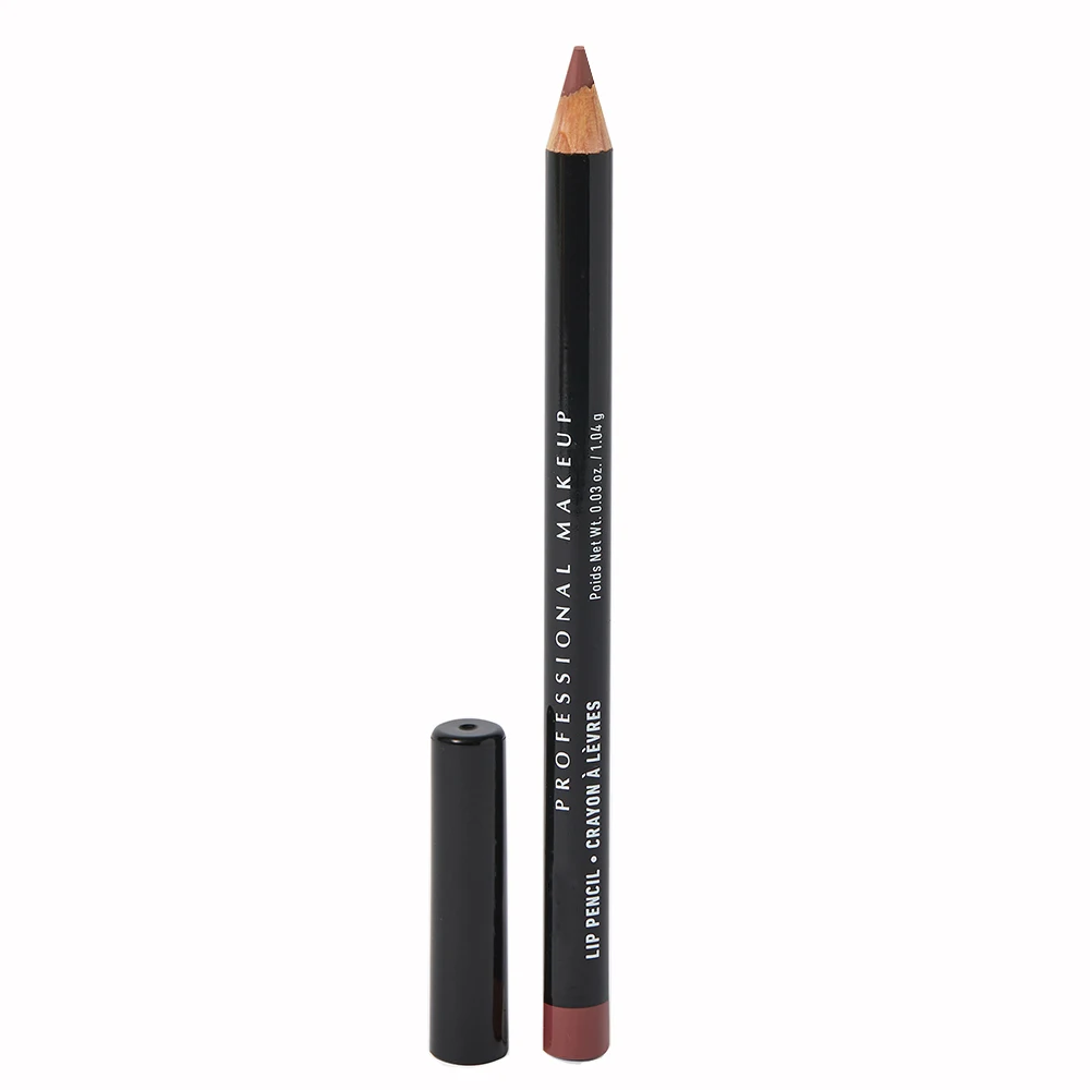 Private Label Matte Lip Liner Pencil Vegan Cosmetics Brown Nude Pink Red Wooden Longlasting  Waterproof Lip Liner