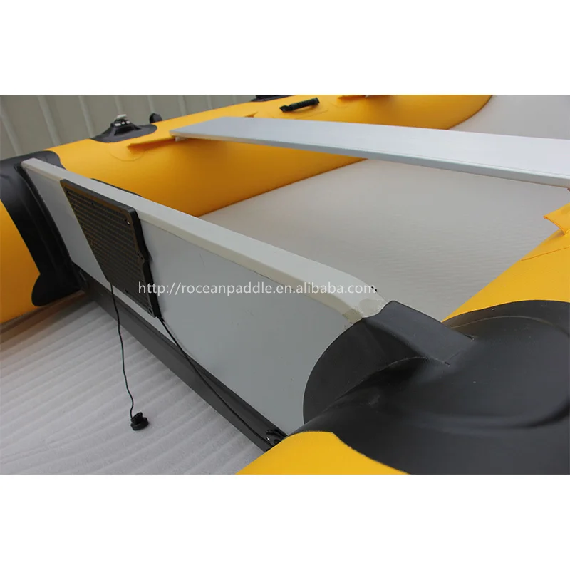 Inflatable Cataraft Boat Whitewater Cat Raft Catamaran Boat Yellow Pontoon Boat