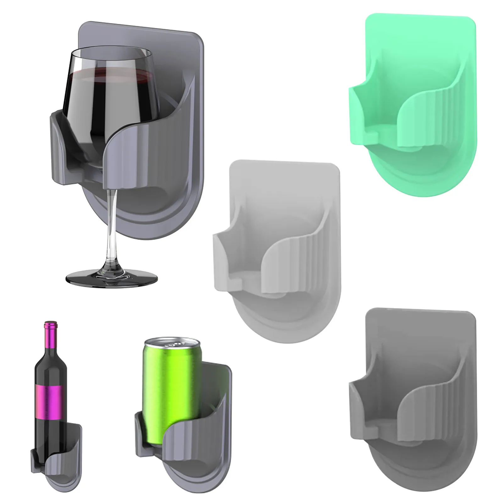Portable Plastic Cup Holder Bathroom Shower Drink Holder Wine Glasses Beer Holder Cup Rack