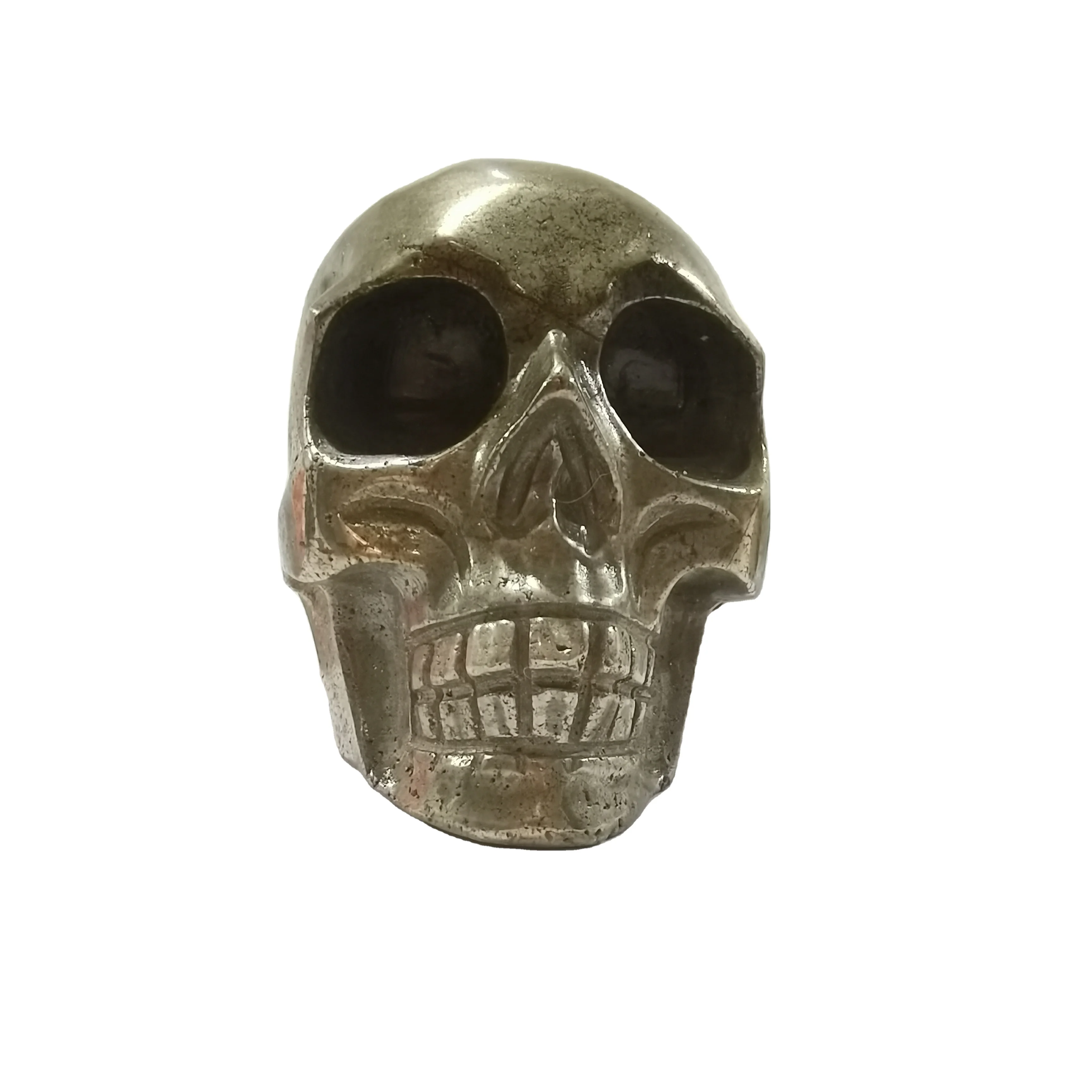 
Wholesale Healing Crystals Natural Copper Pyrite Stone Quartz Crystals Carved Skulls 
