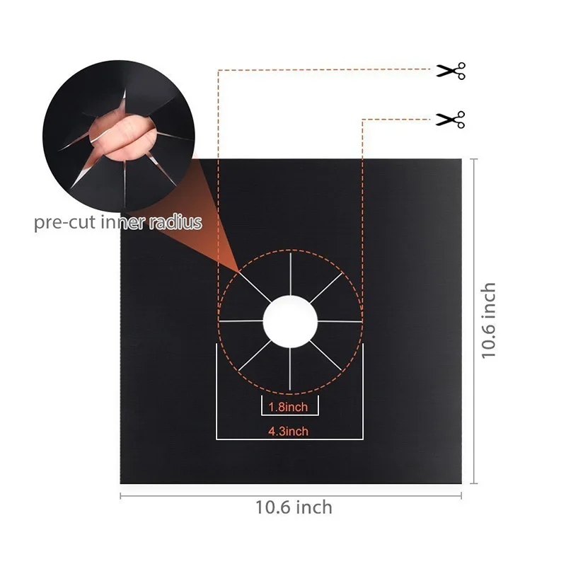 EXW price Hot Easy Clean Non Stick Stove Protector Mat Reusable Gas Stove Burner Covers