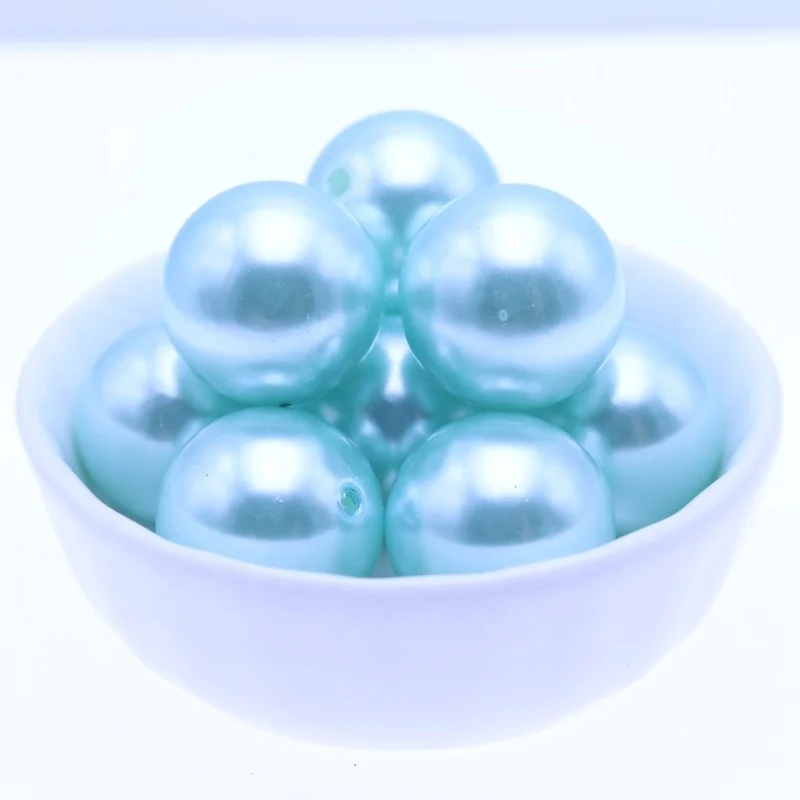 Charming 20MM Indigo ABS Fashion Imitation Beads Acrylic Pearls For Jewelry Making