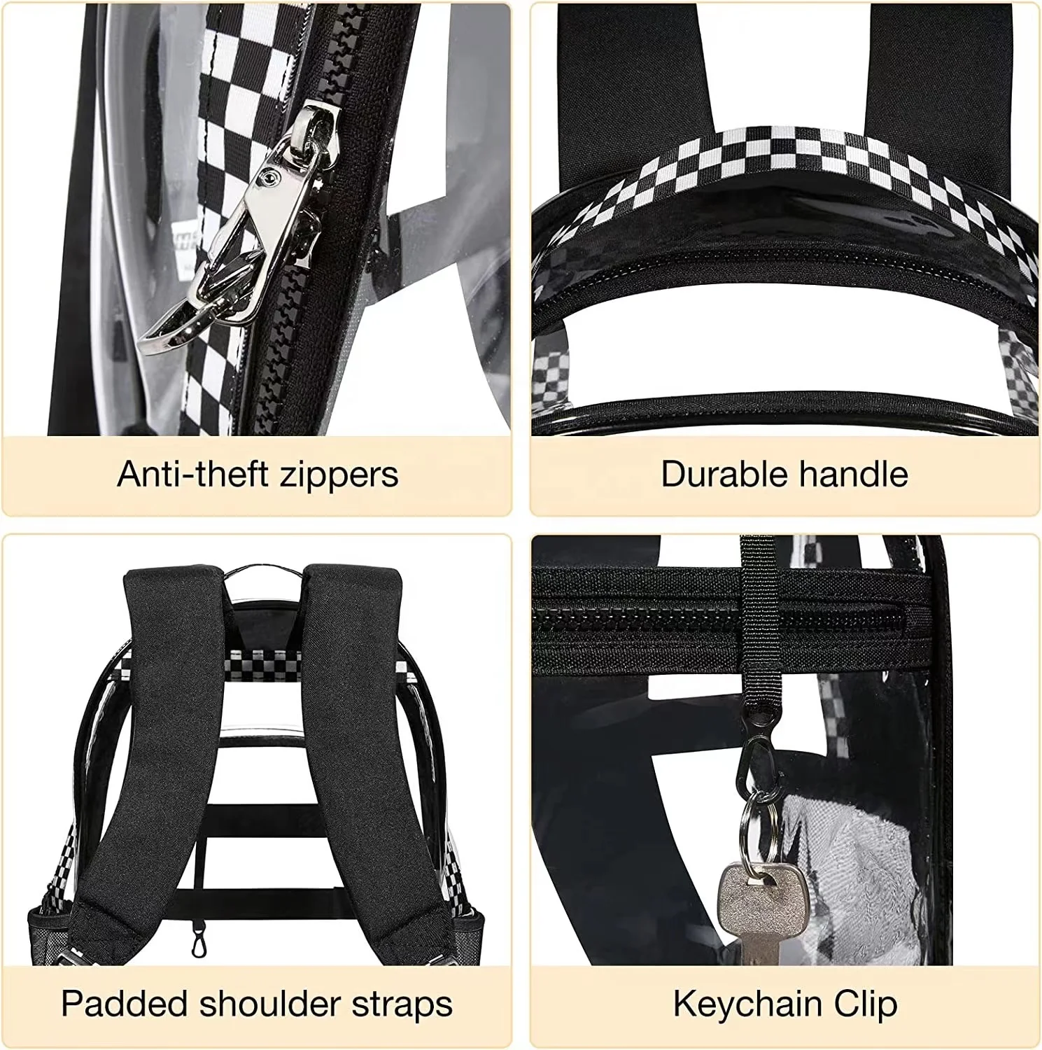 Hot Sale School Outdoor Waterproof Clear Transparent Pvc Backpack Clear Mini Backpack