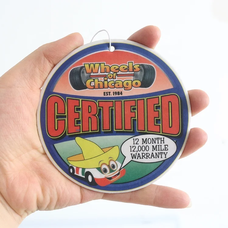 Round shape auto wheel custom california scents air freshener car