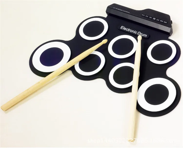 Hand-rolled USB electronic portable drum set practice folding silicone electric drum jazz drum pad