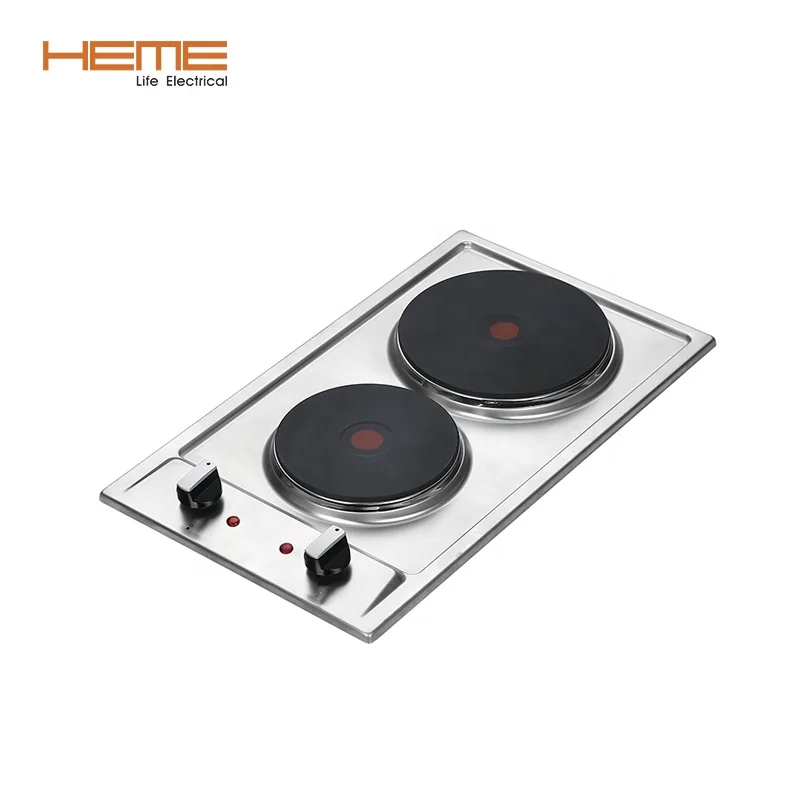 Stainless Steel Top 2 Burner Electric Hob For Kitchen Cooking Stove Infrared Cooktop (PE3021BS-A2)