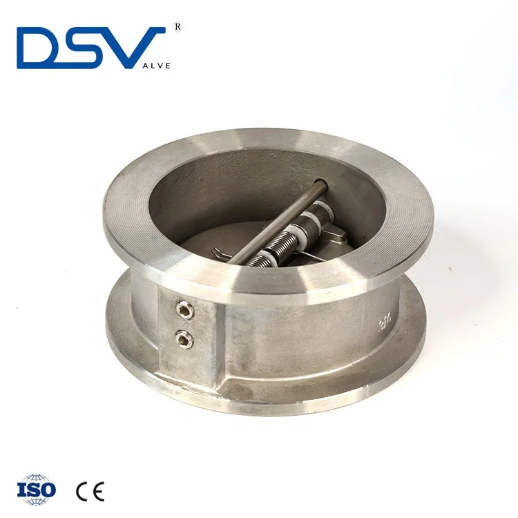 DN200 ANSI 150LB SS316 Dual Plate Spring Wafer Check Valve With CE marked