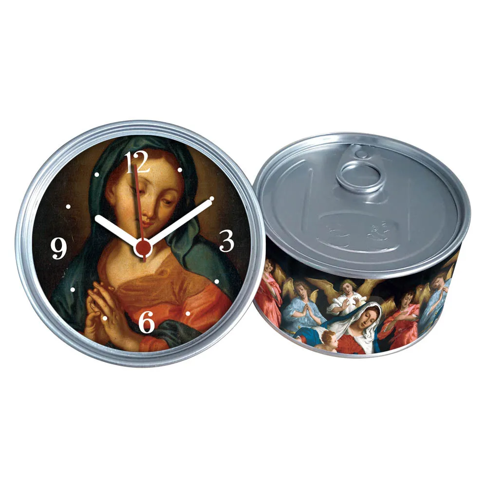 New desgin clock nestle cream can alarm clock Tin clock