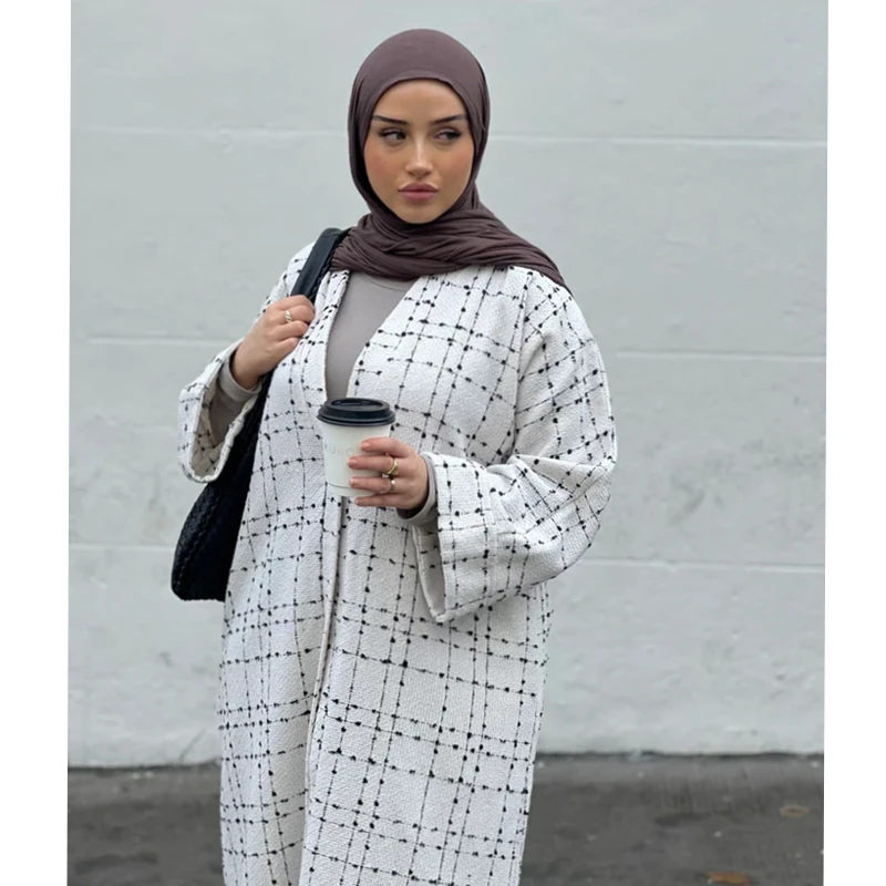 Luxury Abaya Dubai Jilbab Abaya Muslim Dress Winter Channel Jacket Abaya