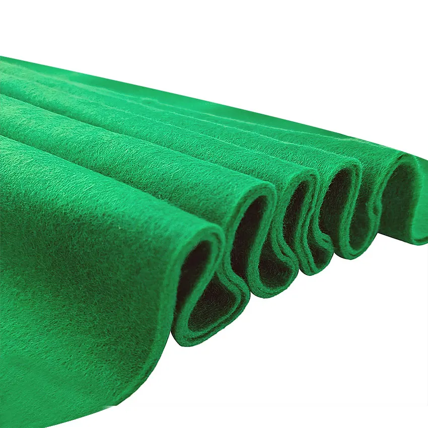 Colorful high quality flexible green felt by meter for diy project