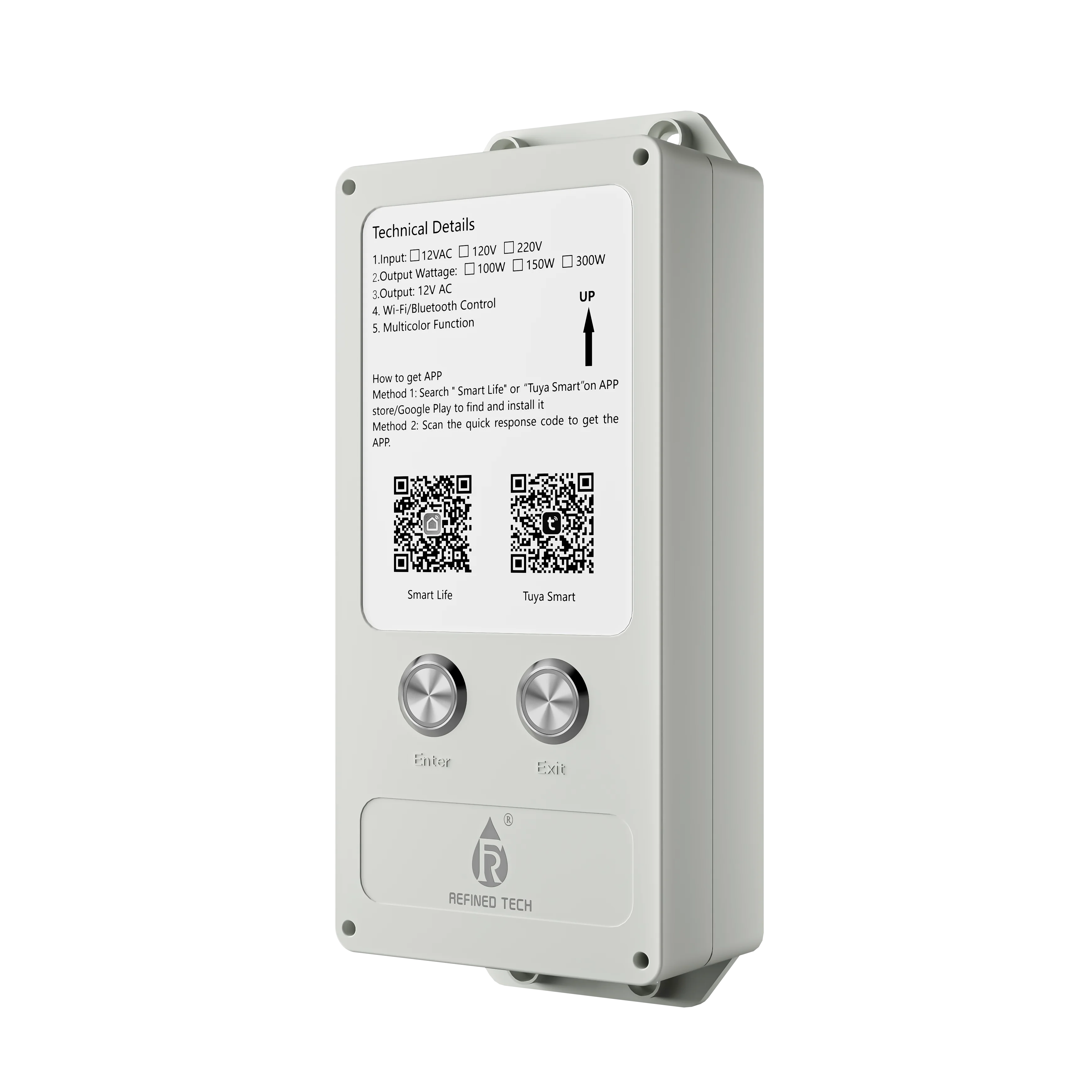 Refined 12VAC 120VAC 220VAC LED Pool Light Tuya Smart Life Mobile Phone APP WiFi Control Box System For Pool Light Controlling