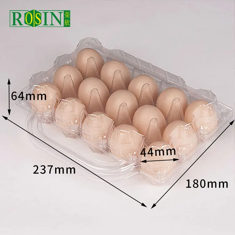 wholesale 15 18 30 cell disposable clear plastic chicken egg tray with lid clamshell quail egg tray packaging with handle