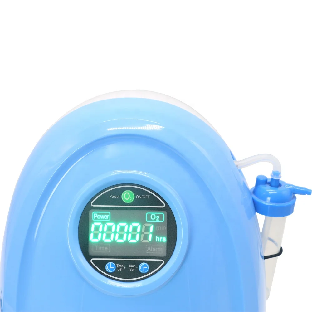 HACENOR Small Low Noise 1-5L Adjustable Continuous Flow Oxygen Concentrator Home Use 5L Oxygen Concentrator
