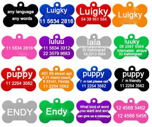 Factory Custom LOGO Dog Collar Personalized Dog ID Tag Cat Collar Dog Name Telephone Pet Product