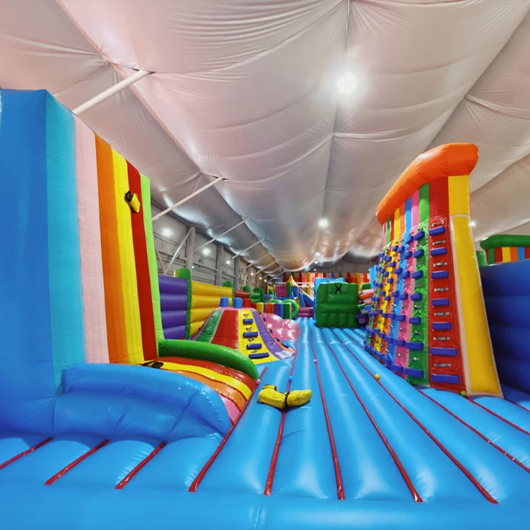 New Design Commerical Mobile Land Inflatable Ground Water Park With Pool Slide For Adults