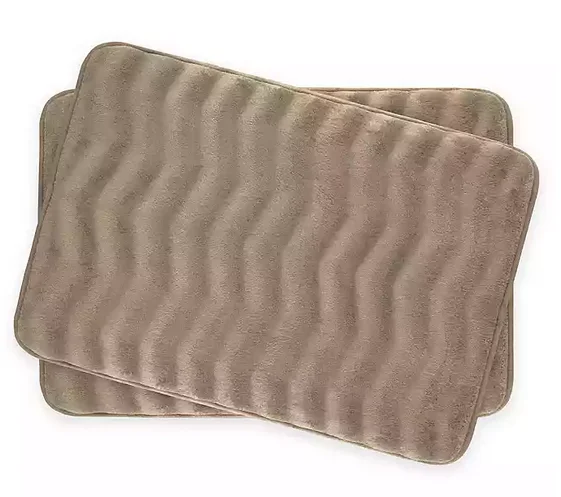 100% polyester 2pcs set micro plush memory foam bath mat