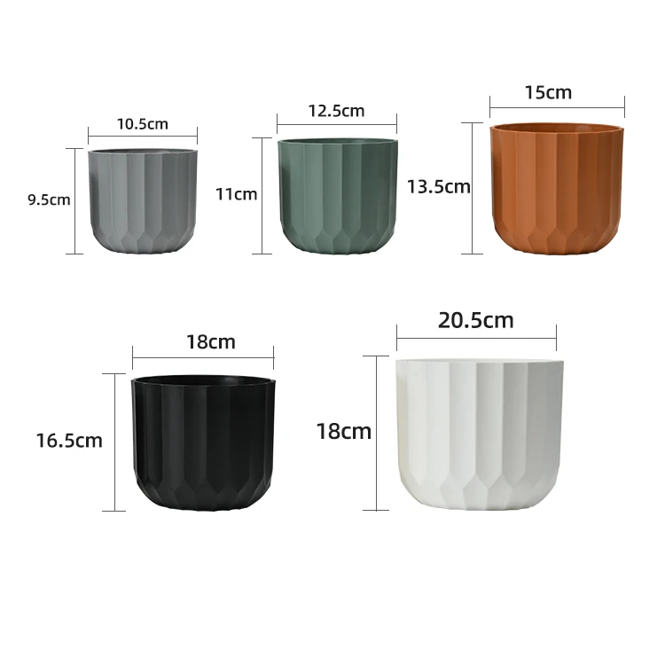 Geometric Home Garden Wholesale Pink Cheap Chinese Antique Medium Plant Pots Plastic Table Flower Pots Planter