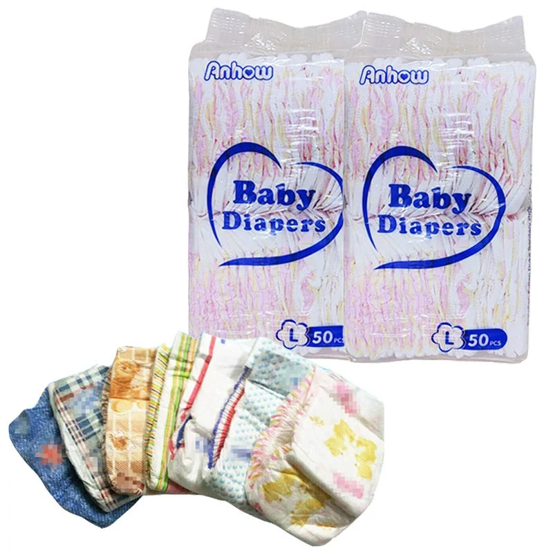 Factory Wholesale 100% B Grade Baby Diapers Ultra Thin  Non woven Fabric Material Stock lots Diapers
